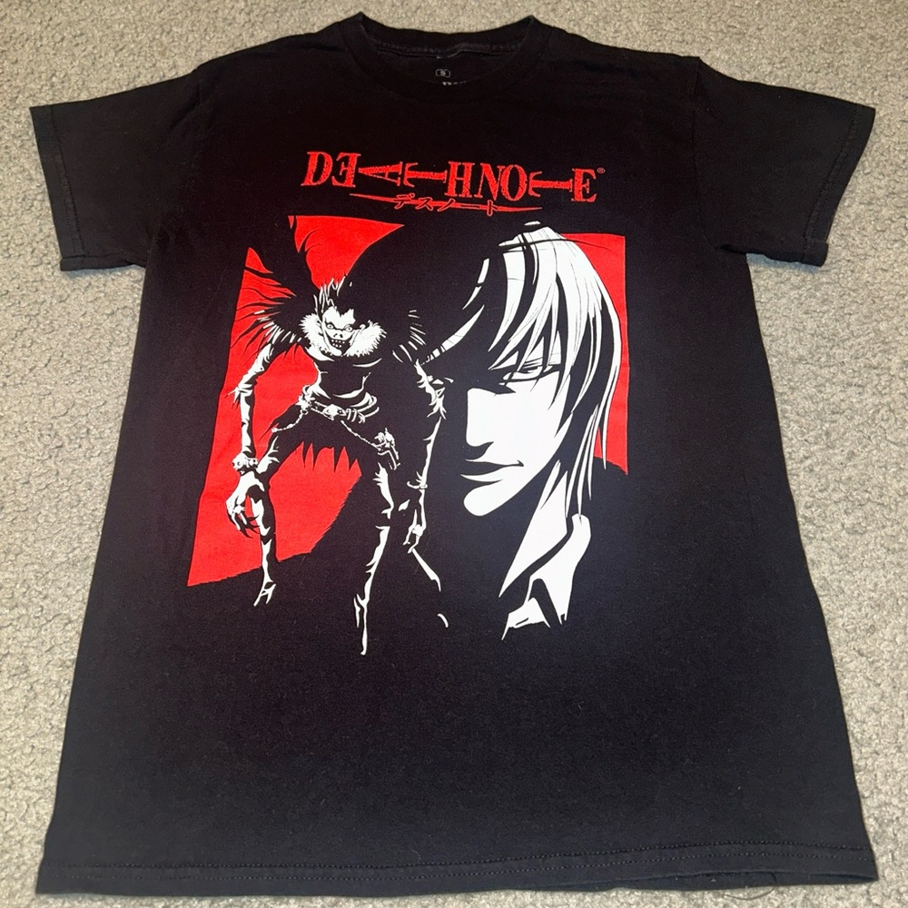 Death Note Shirt Adult Small Black Red Light Yagami And Ryuk Anime Manga T Shirt